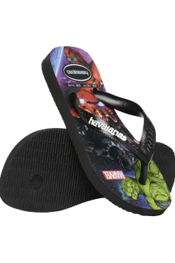 Chanclas Hav. Kids Top Marvel Ii Negro