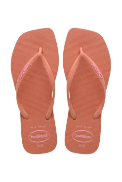 Chanclas Hav. Slim Square Logo Pop Up Rosa