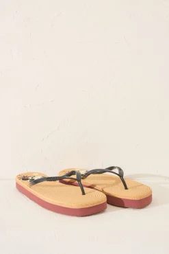 Chanclas plataforma efecto rafia Mickey Mouse