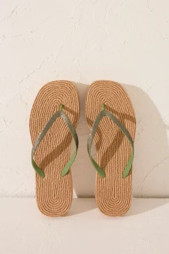 Chanclas plataforma efecto rafia