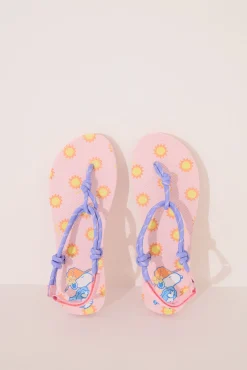 Chanclas tiras morado y rosa Snoopy