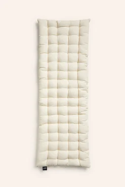 Cojín de banco de algodón beige lavable Gavema
