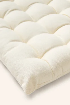 Cojín de banco de algodón beige lavable Gavema