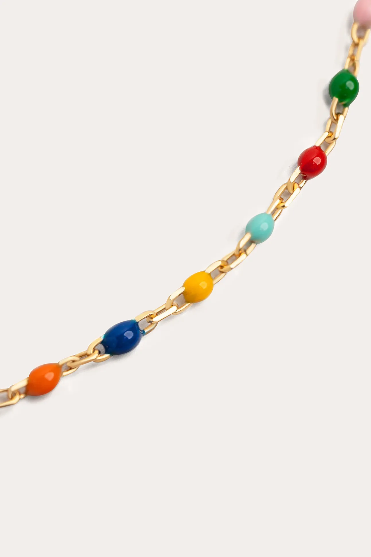 Collar Dots Colors Enamel Plata Baño Oro