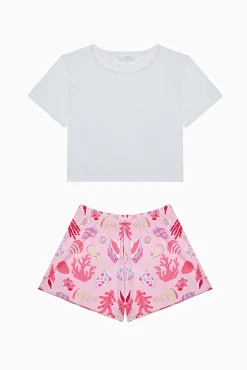 Conjunto de pijama corto print marino