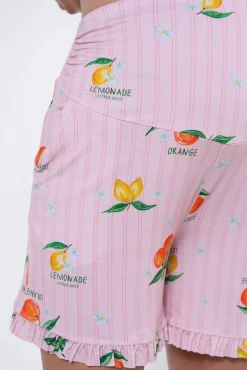 Conjunto de pijama estampado frutas premamá