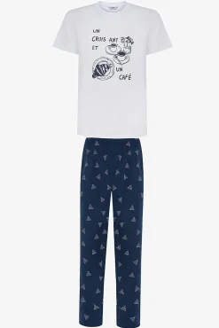 Conjunto de pijama largo estampado
