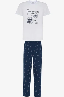 Conjunto de pijama largo estampado