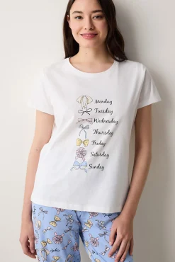Conjunto de pijama largo estampado