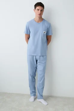 Conjunto de pijama largo azul