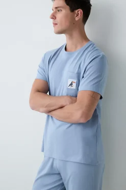 Conjunto de pijama largo azul