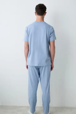 Conjunto de pijama largo azul