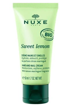 Crema de manos y uñas con fragancia de merengue de limón
