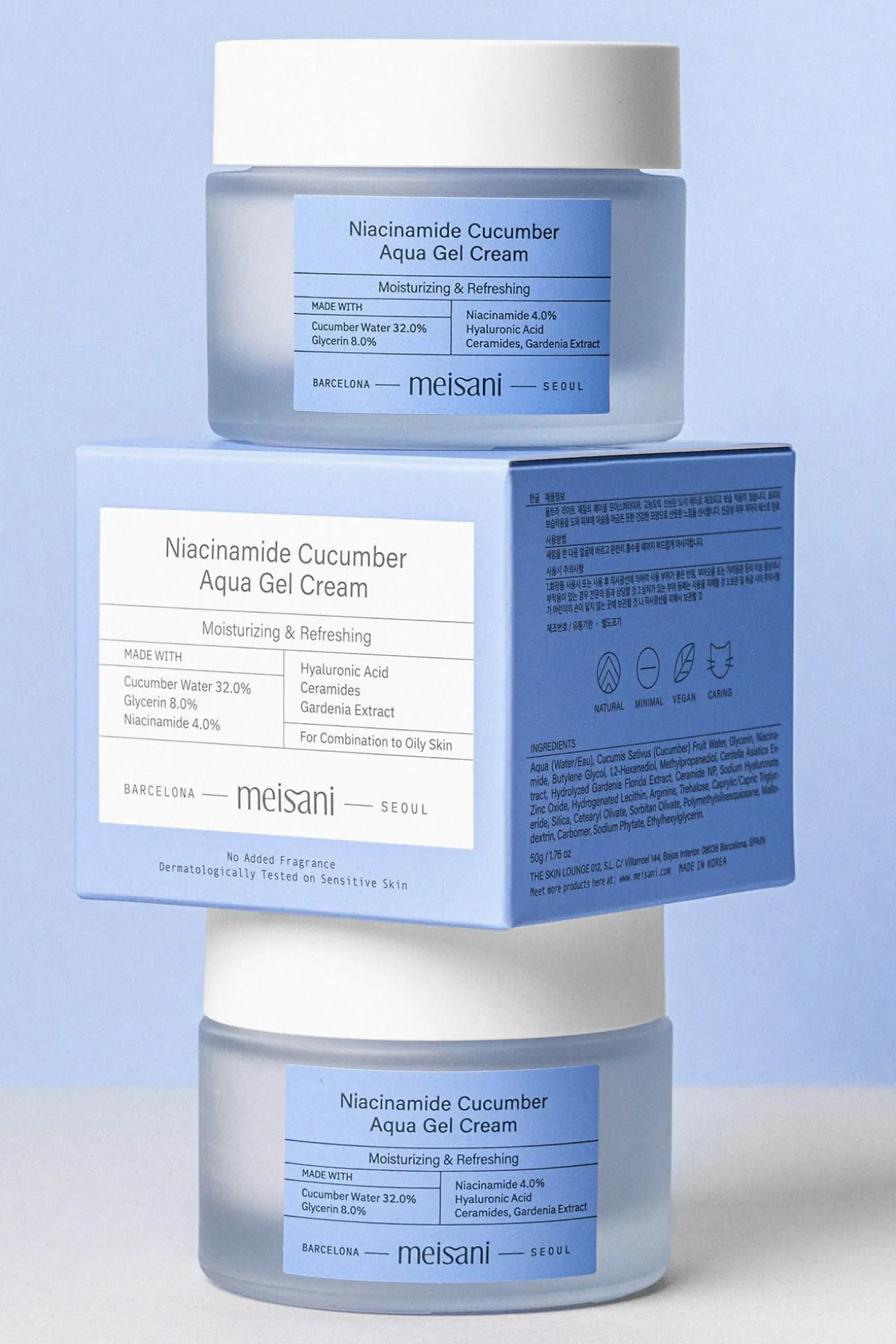 Crema hidratante facial con textura de gel