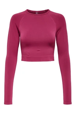 Crop top deportivo manga larga