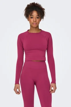 Crop top deportivo manga larga