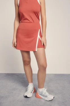 Falda malla interior coral
