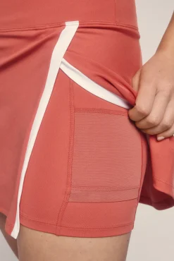 Falda malla interior coral