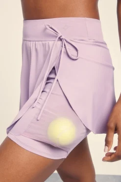 Falda microfibra lila malla interior