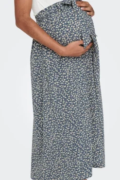 Falda midi estampado floral premamá