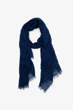 Fular cuadros lurex