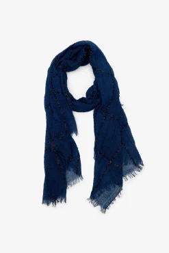 Fular cuadros lurex