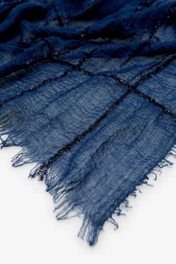 Fular cuadros lurex