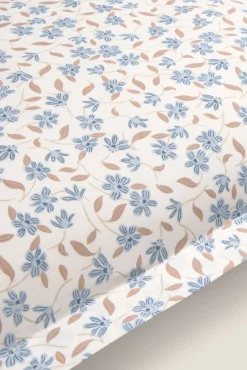 Funda cojín algodón flores