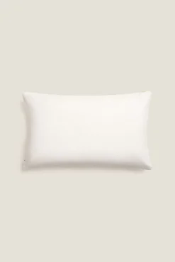 Funda cojín algodón flores bordadas