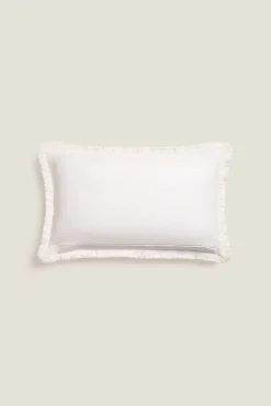 Funda cojín bordado vegetal