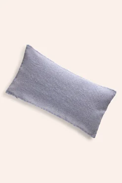 Funda de cojín de algodón dhurrie azul Asana
