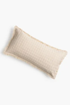 Funda de cojín Panal 30x60 Crudo
