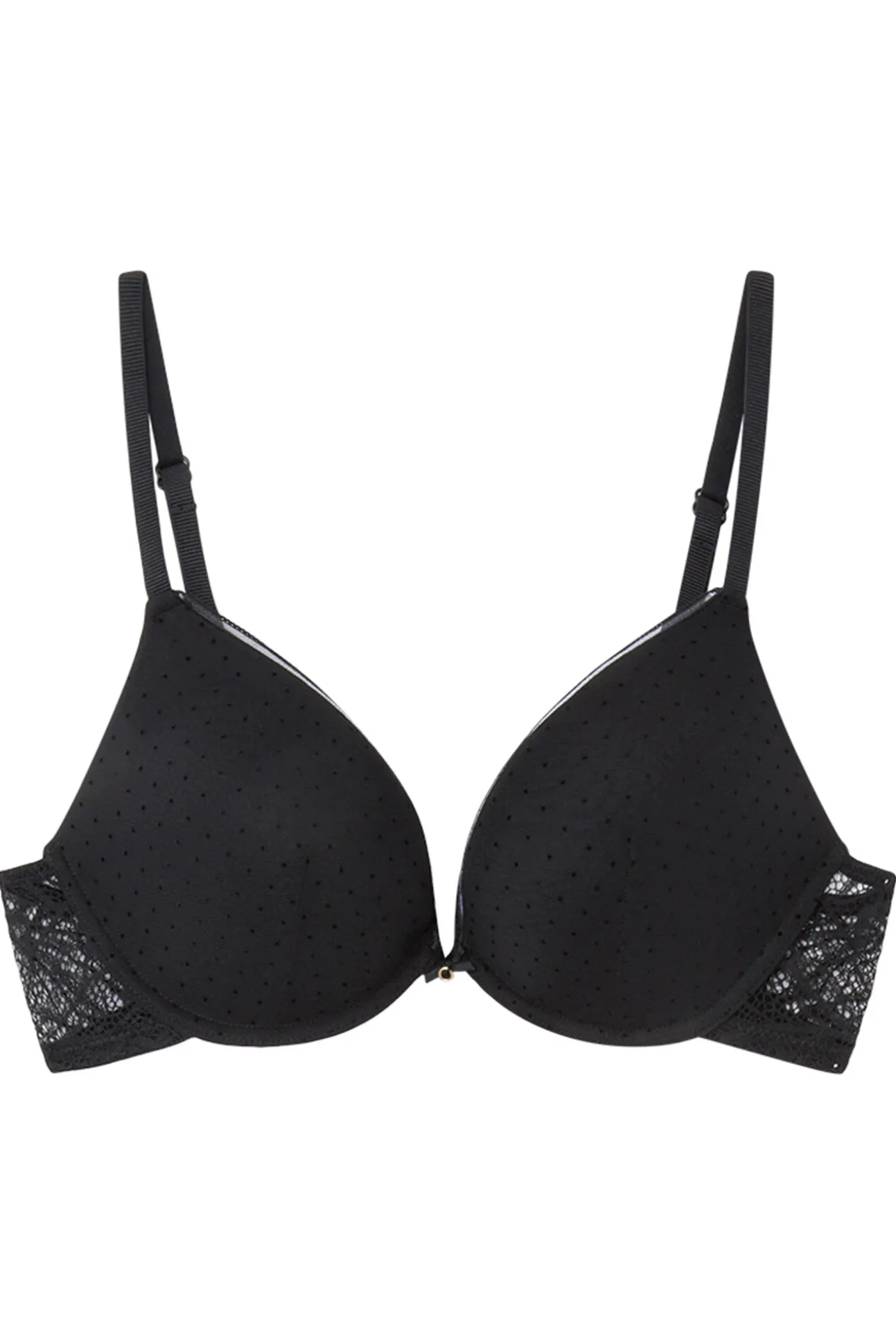 GORGEOUS Sujetador push up encaje tul negro