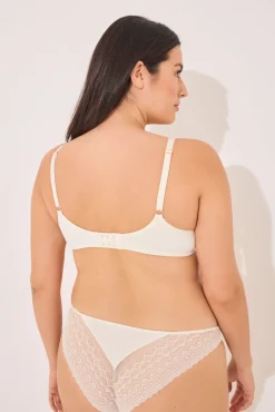 GORGEOUS Sujetador push up encaje y micro marfil