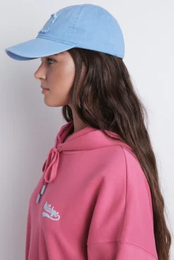 Gorra algodón logo bordado azul claro