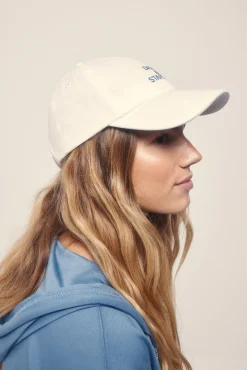 Gorra blanca algodón logo