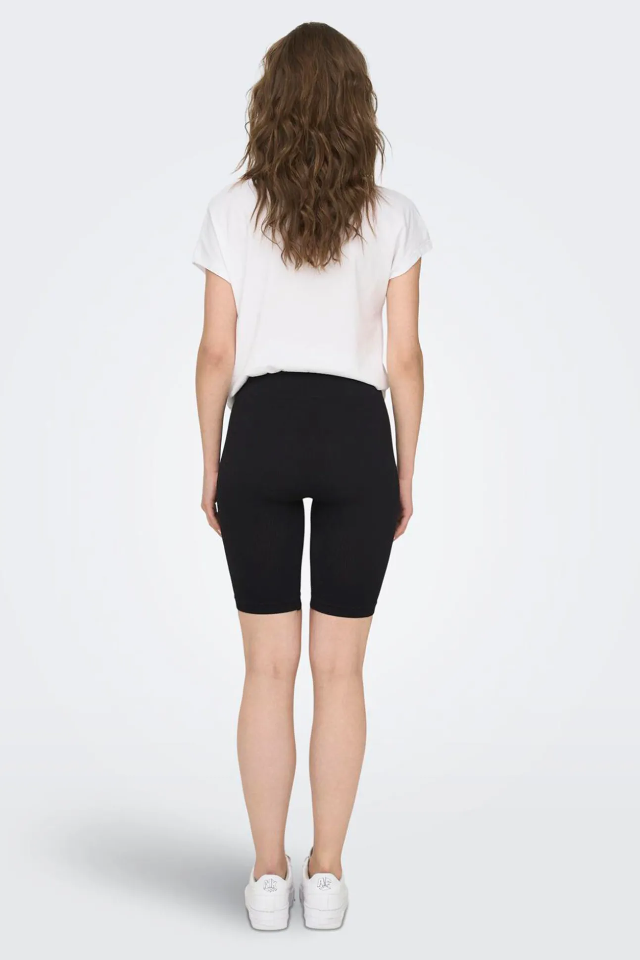 Legging ciclista seamless negro canalé