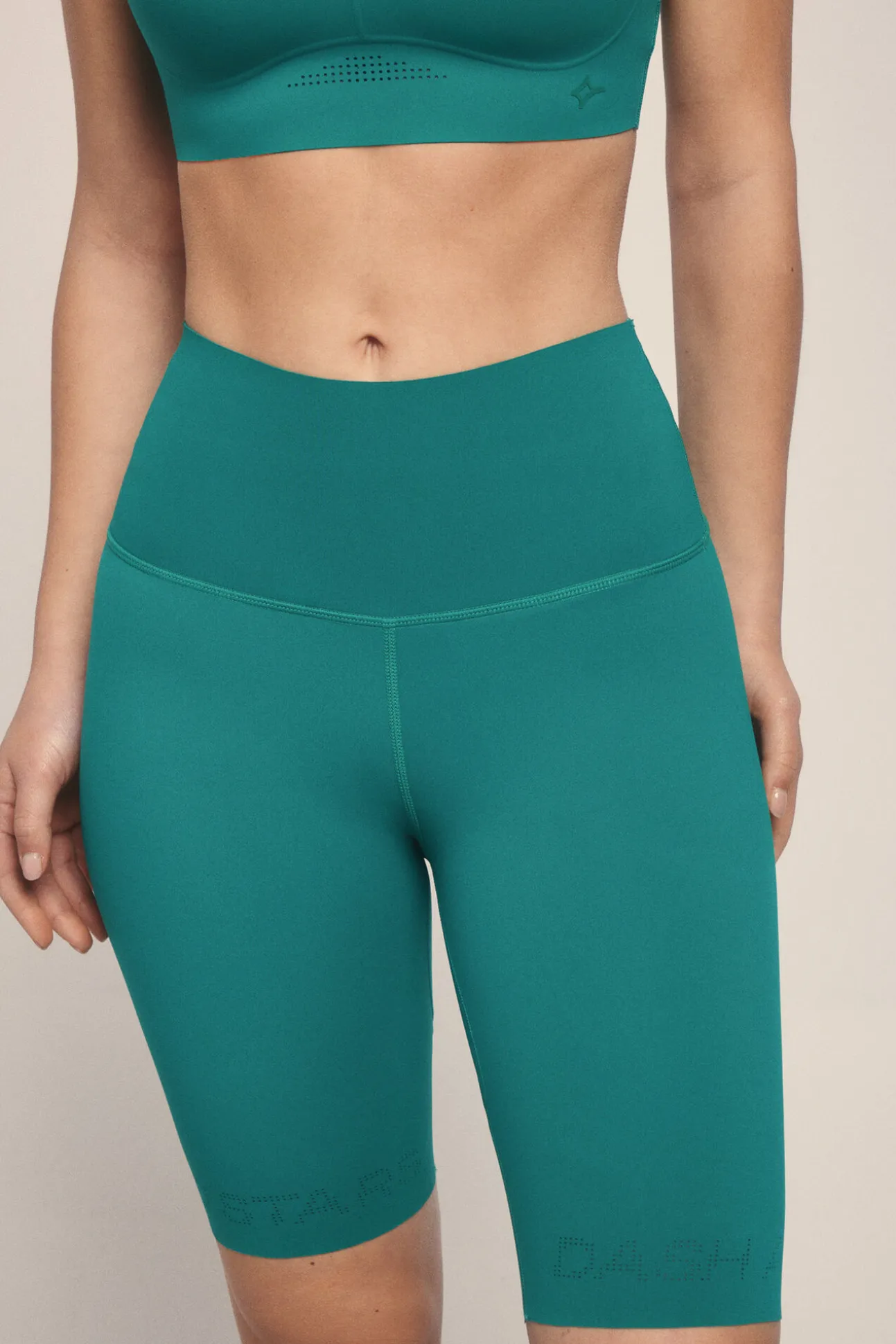 Leggings ciclista COMPRESSIVE verde logo