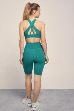 Leggings ciclista COMPRESSIVE verde logo