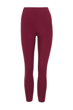 Leggings crop COMPRESSIVE granate logo