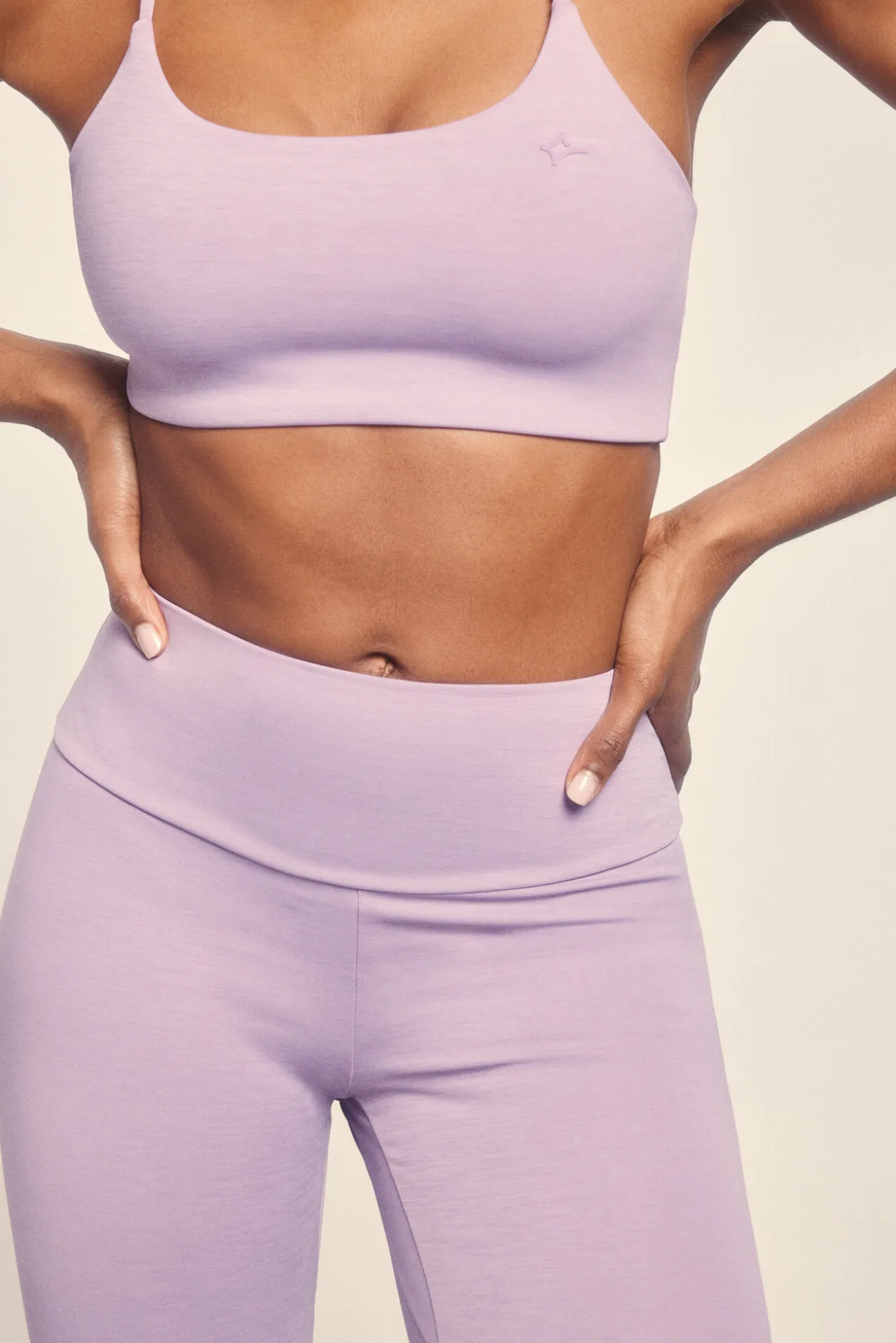 Leggings crop lila