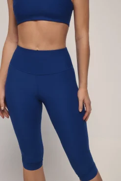 Leggings 4D STRECH largo 3/4 estampado azul