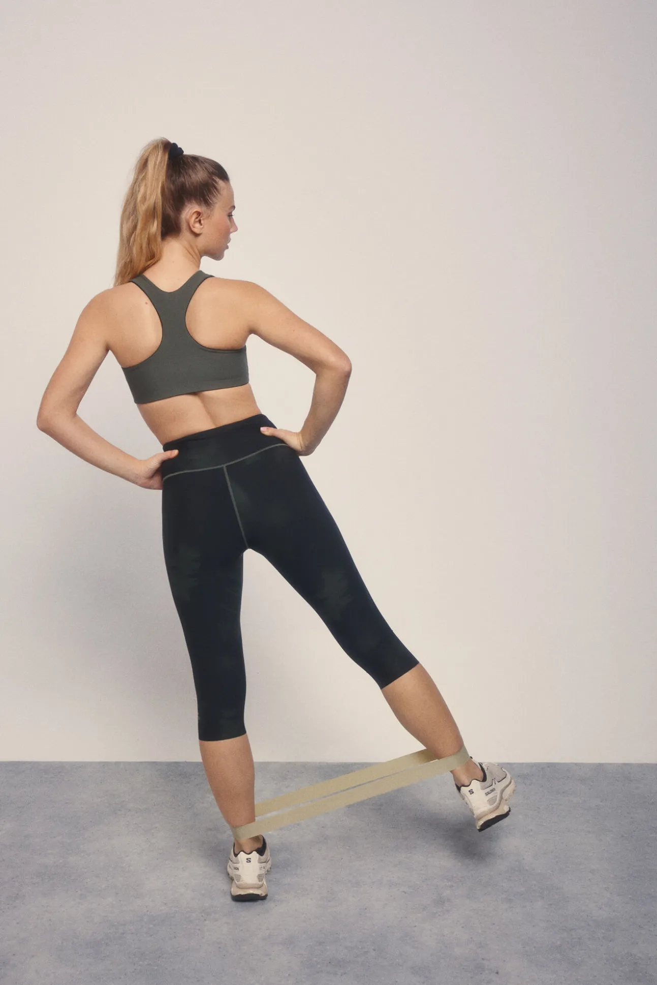 Leggings 4D STRECH largo 3/4 estampado verde