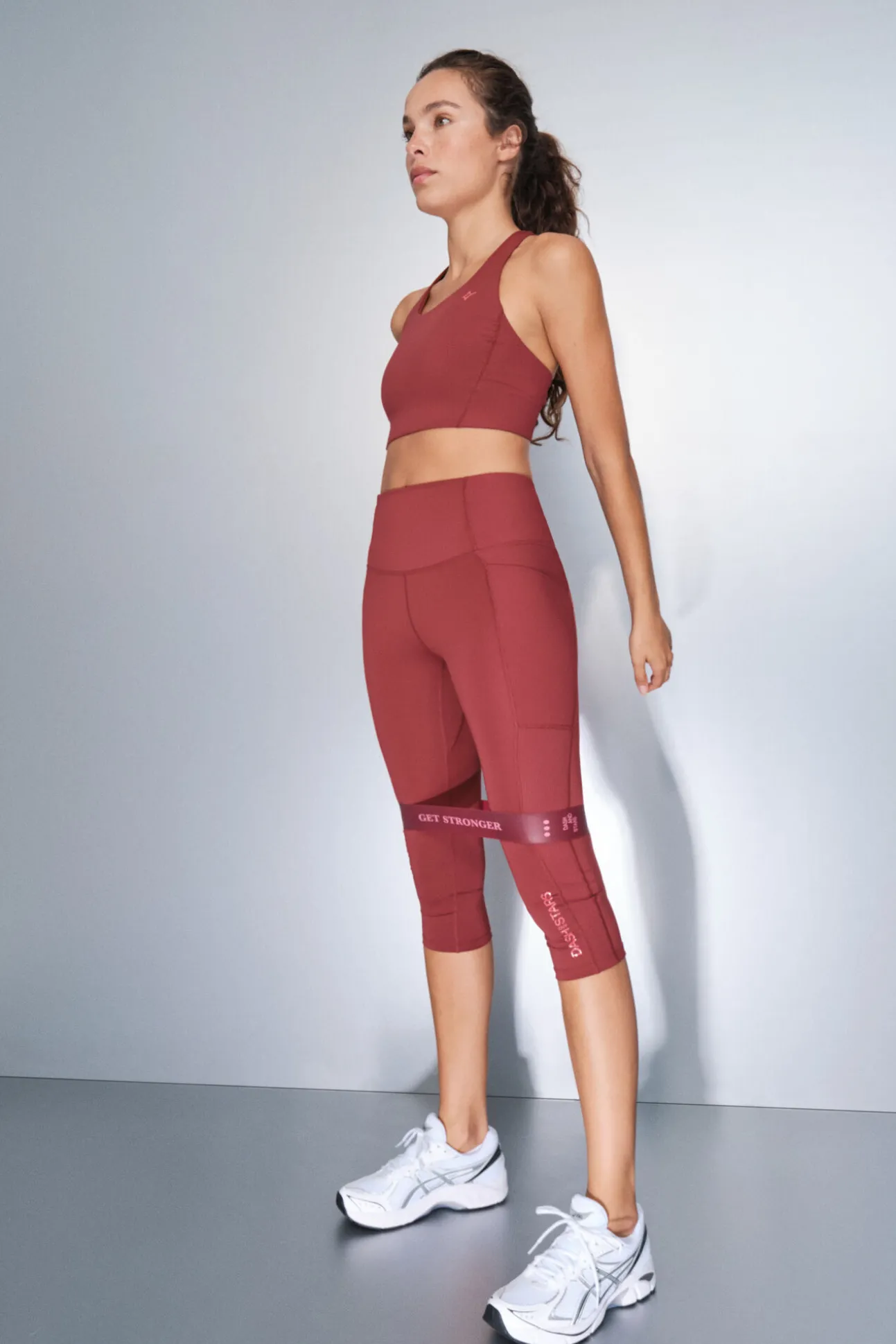 Leggings 4D STRETCH pirata granate