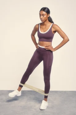 Leggings 4D STRETCH tobillero morado