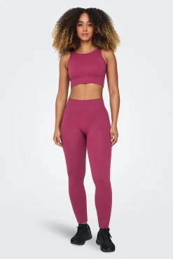 Leggings Seamless de cintura alta canalé