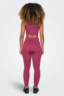 Leggings Seamless de cintura alta canalé