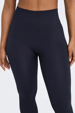 Leggings Seamless de cintura alta canalé