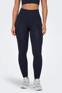 Leggings Seamless de cintura alta canalé