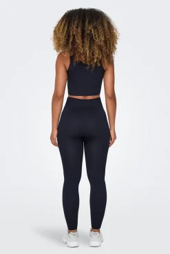 Leggings Seamless de cintura alta canalé